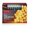 Premier Warm White Multi Action Pearl Berry 50 LED Lights