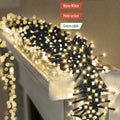 Premier Warm White LED Multi Action Christmas Cluster Lights Cluster Brights Green Cable