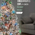Premier Multi Coloured Multi Action LED Tree Brights Timer Christmas Tree Lights Clear Cable
