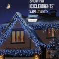 Premier - Blue & White Snowing Iciclebrights Icicle Lights with Timer & Multi Action