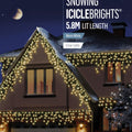 Premier - Warm White Snowing Iciclebrights Icicle Lights with Timer & Multi Action