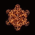 Premier Rose Gold Starburst Snowflake with Twinkling Vintage Gold LED Lights