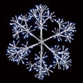 Premier Sliver Starburst Snowflake with Twinkling Cold White LED Lights