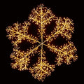 Premier Gold Starburst Snowflake with Twinkling Warm White LED Lights in