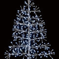 Premier Sliver Starburst Wall Tree with Twinkling Cold White LED Lights