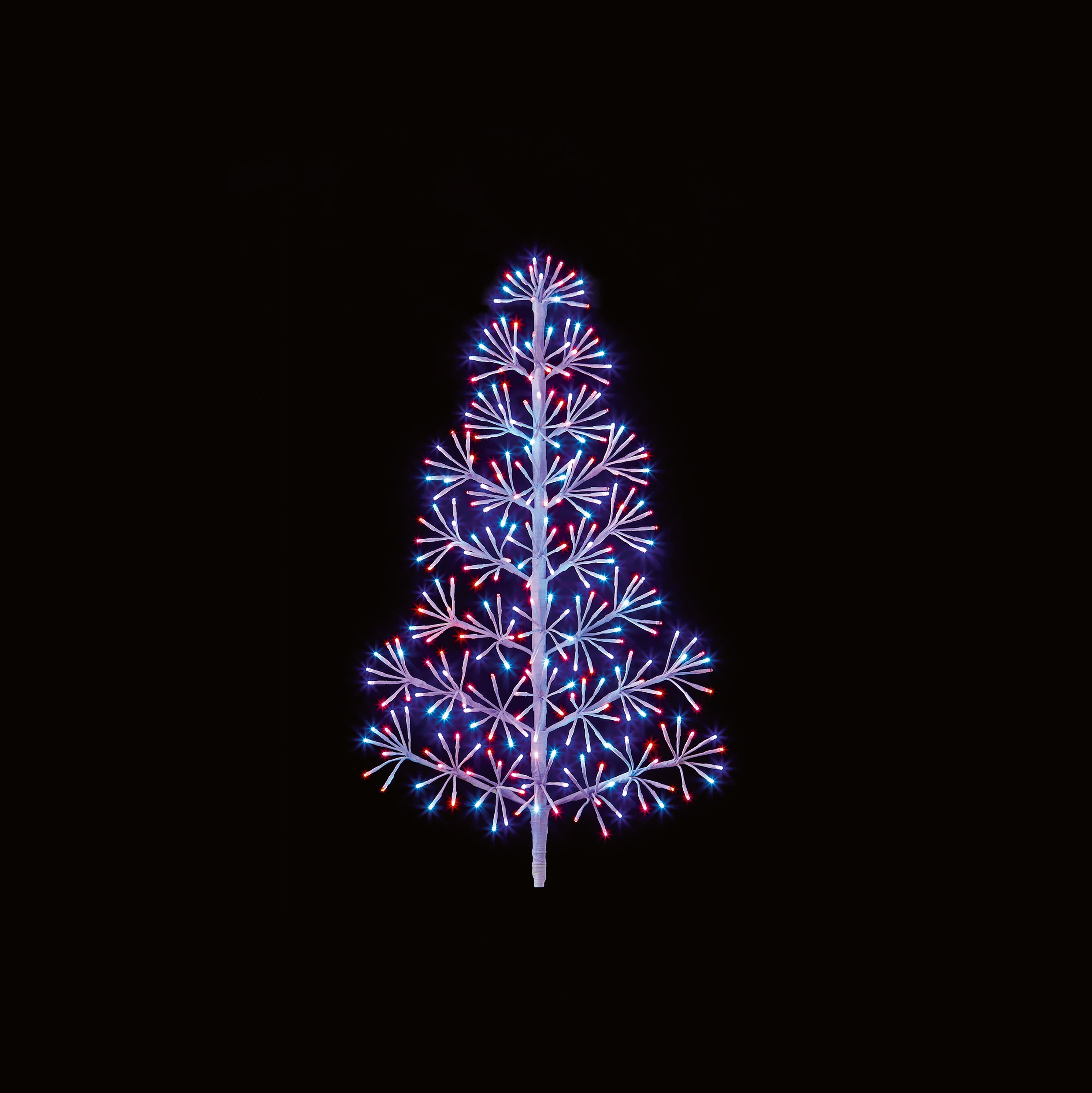 Premier White Starburst Wall Tree with Twinkling Rainbow LED Lights