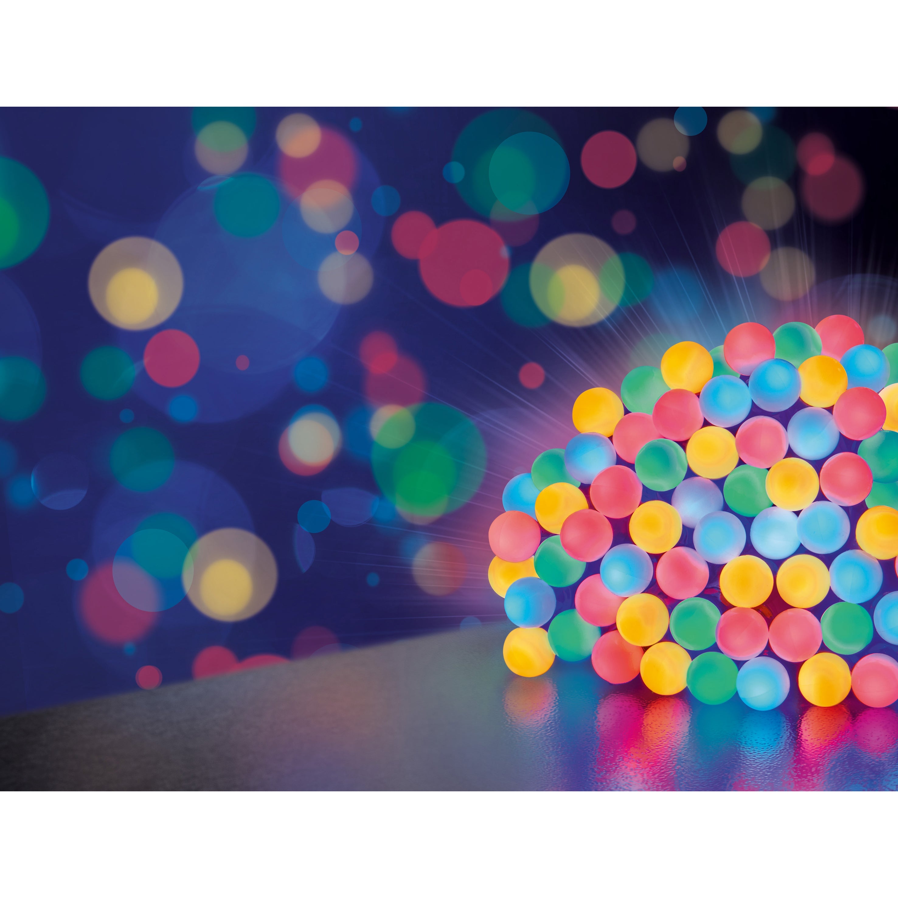 Premier Multi Coloured Frosted Berry LED Multi Action with Timer Function - Set of 300