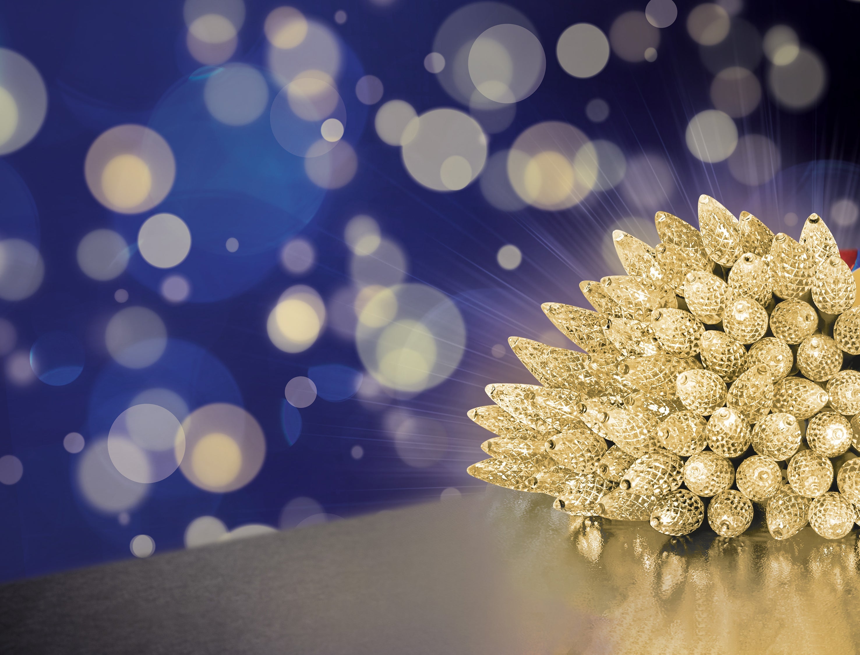 Premier Warm White Pinecone C6 LED Multi Action with Timer Function - Set of 150