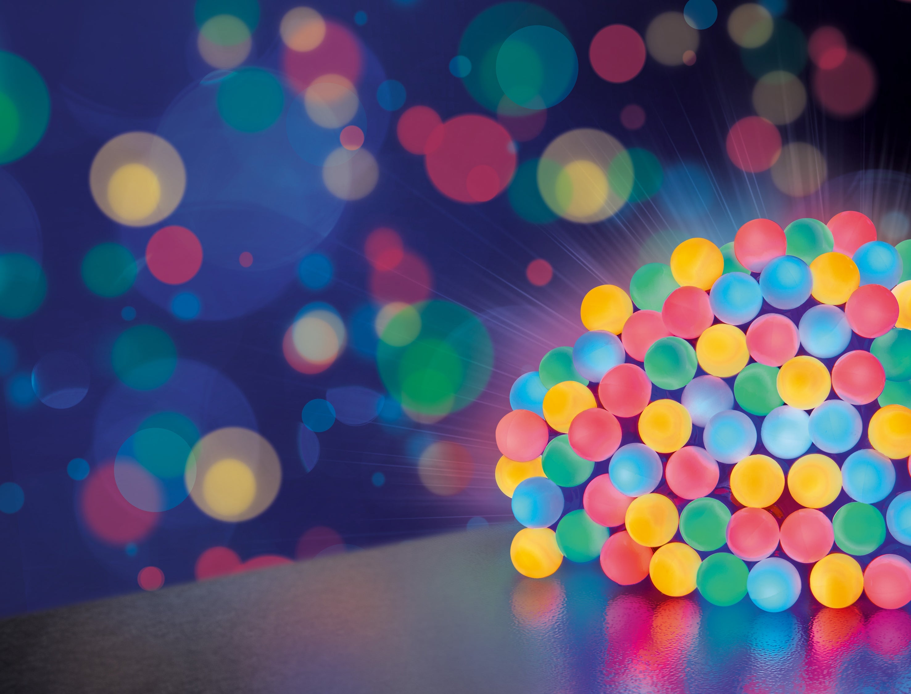 Premier Multi Coloured Frosted Berry LED Multi Action with Timer Function - Set of 300