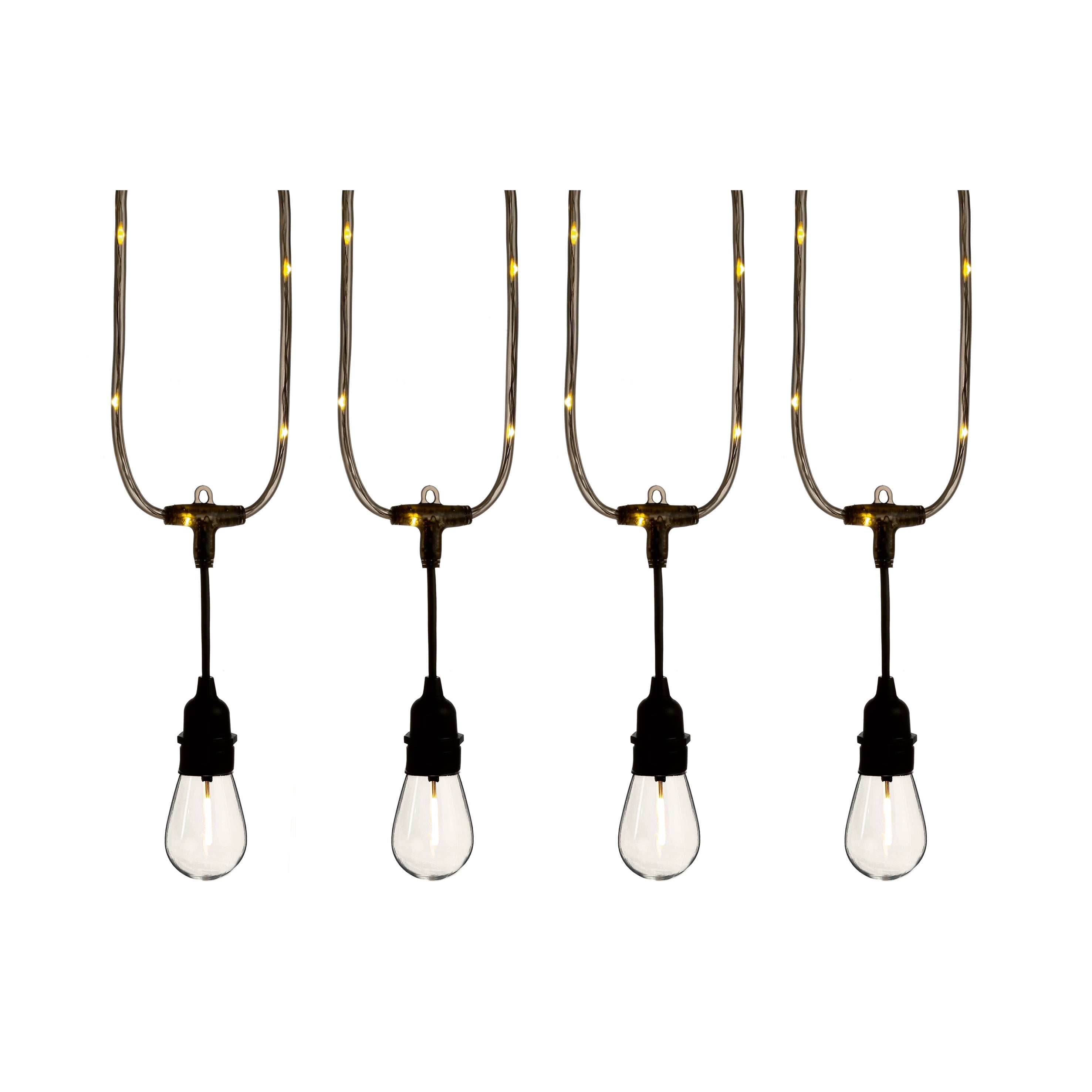 Premier Set of 20 Connectable Party Festoon Lights Warm White with Light up Cable