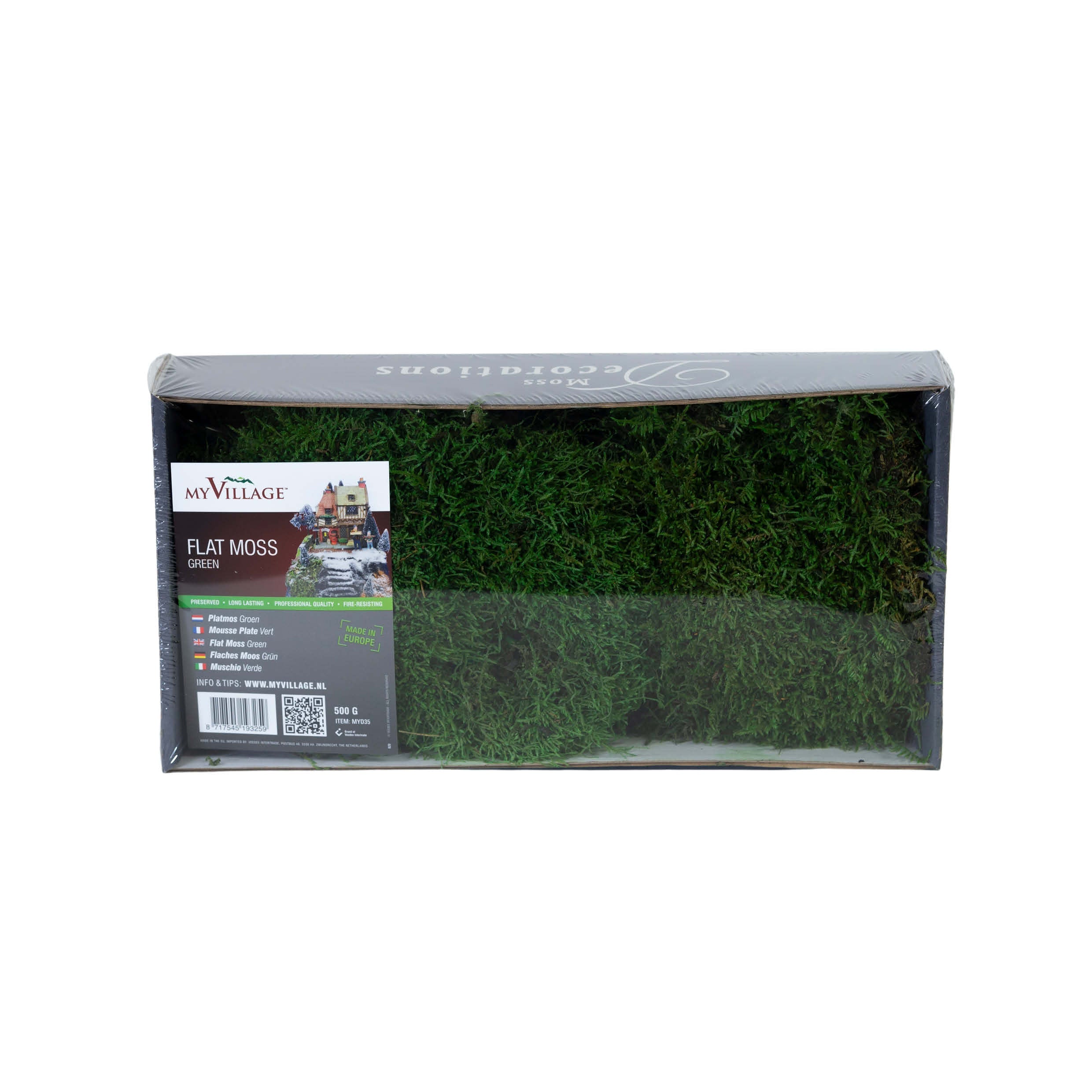 MyVillage - Green Flat Moss 500g - Christmas Village Decoration