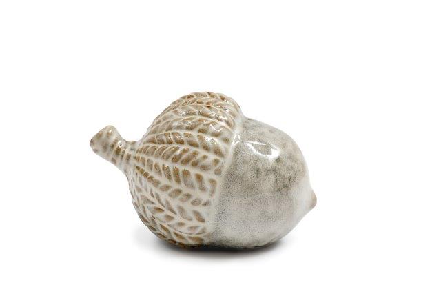 Mottled Grey Ceramic Acorn Ornament
