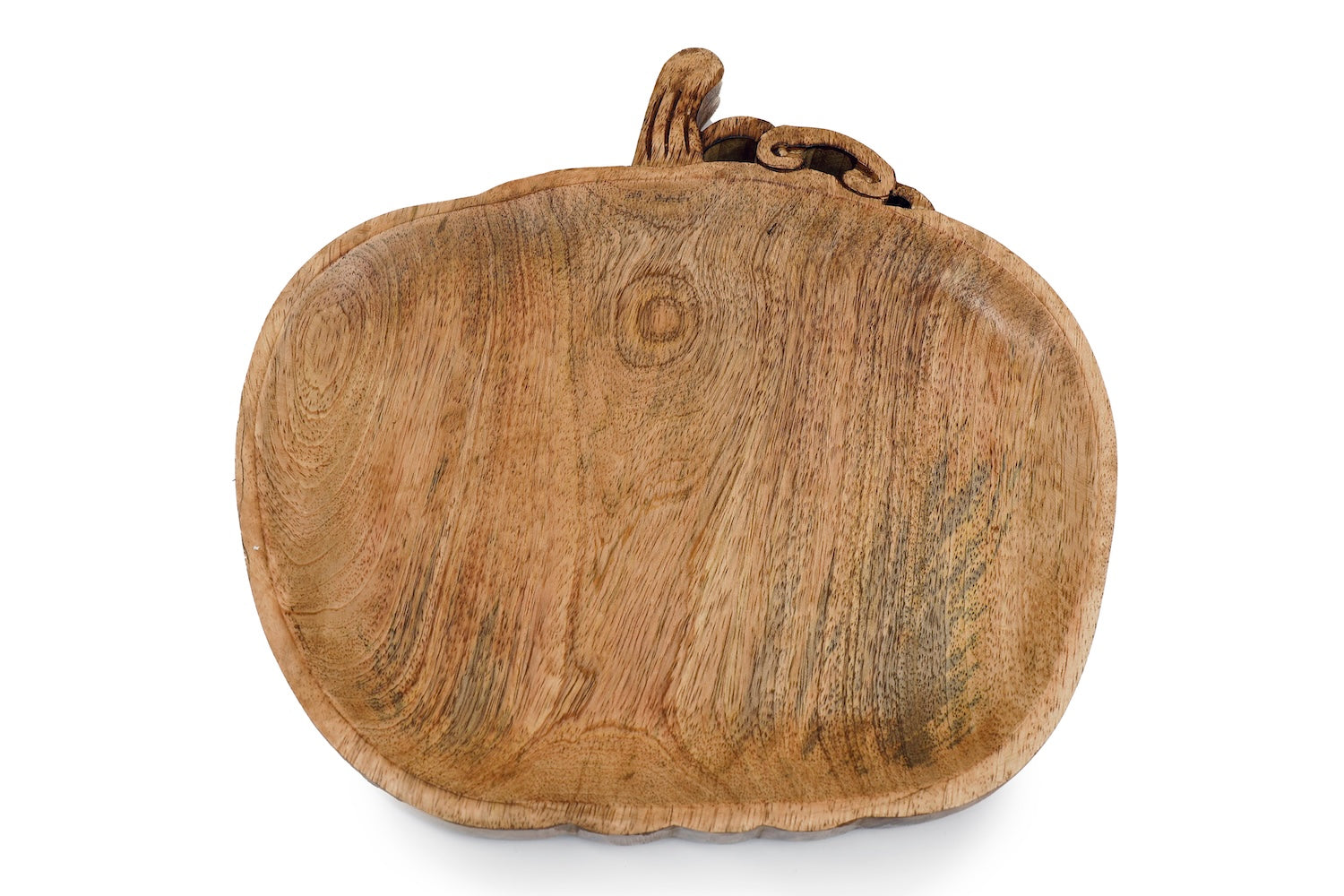 Halloween 30cm Mango Wood Pumpkin Shaped Tray