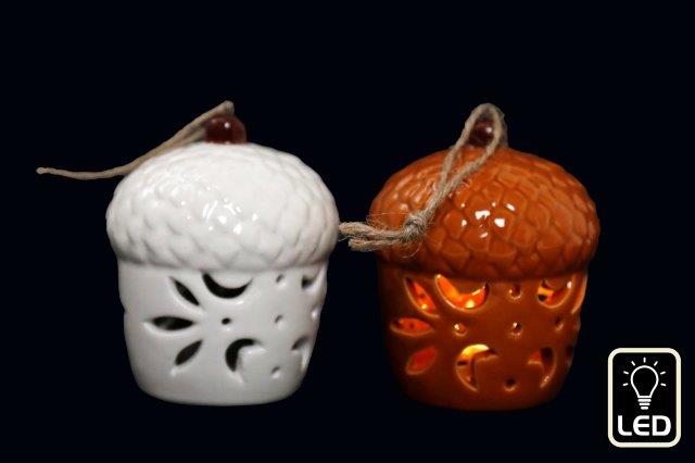 LED Lit Acorn Hanging Decoration