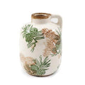 Autumnal Pinecone Patterned Vase with Handle 16cm