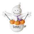 Boo Ghost Holding Pumpkin Garland - 9.5cm
