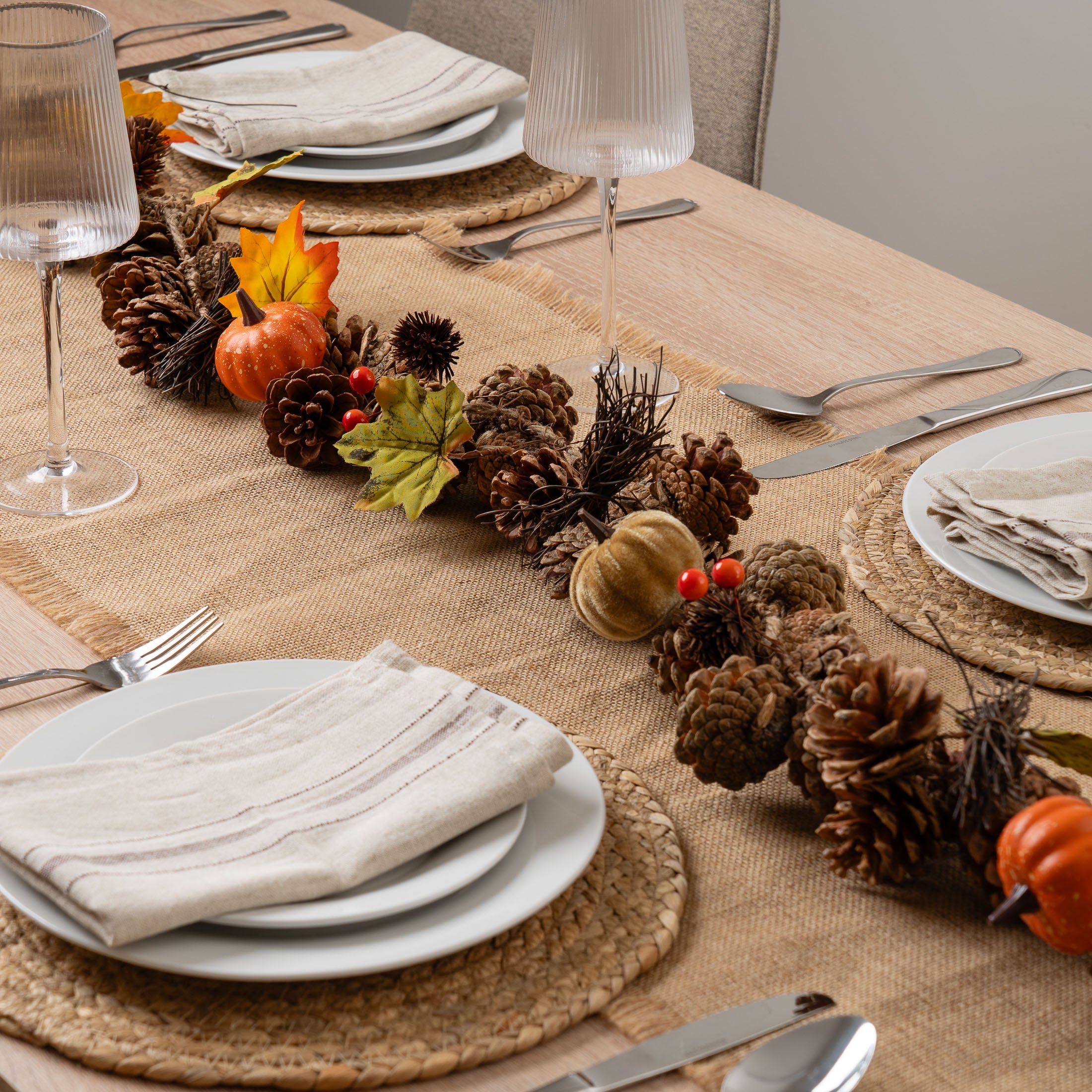Autumn Mini Pumpkin & Pinecone Garland -160cm