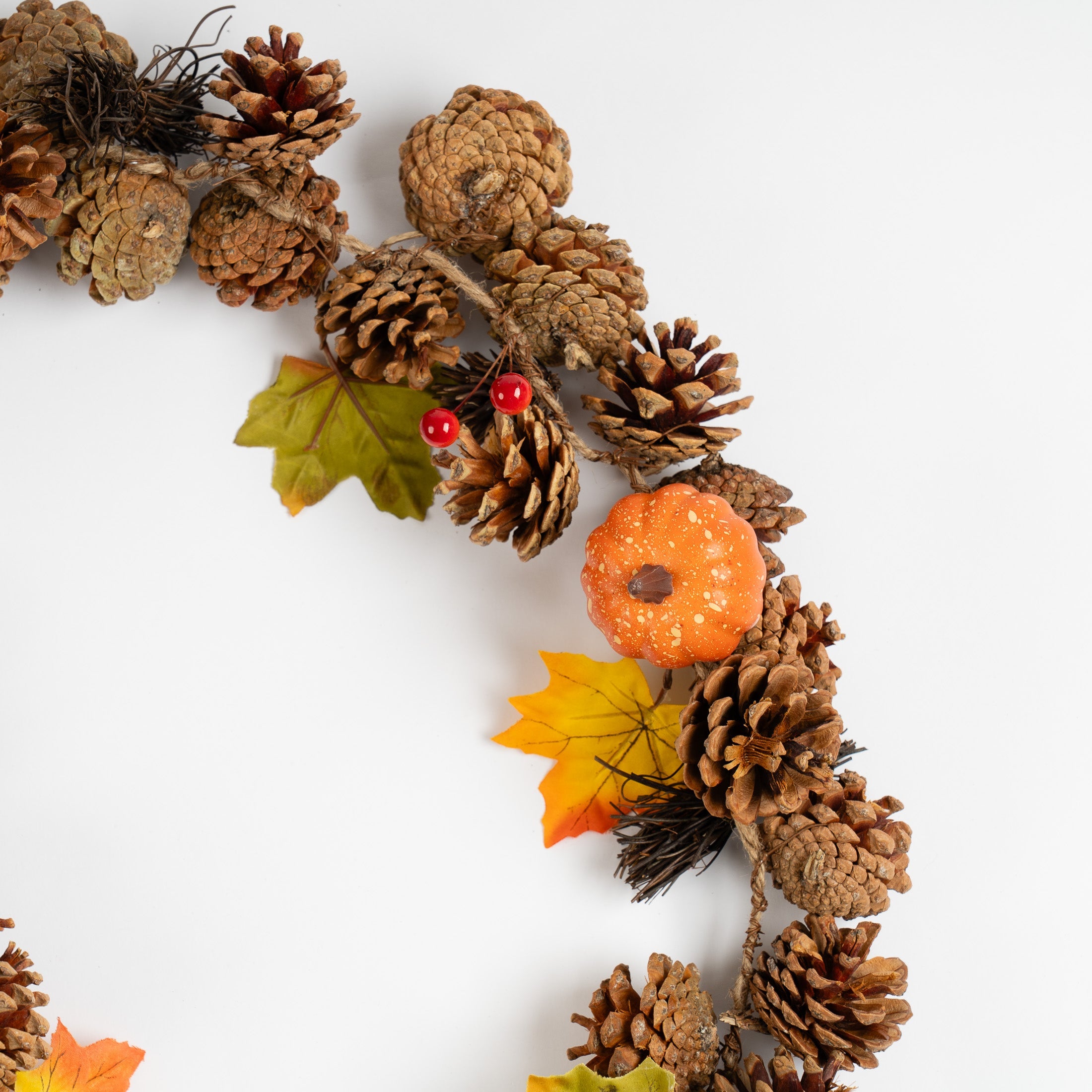 Autumn Mini Pumpkin & Pinecone Garland -160cm