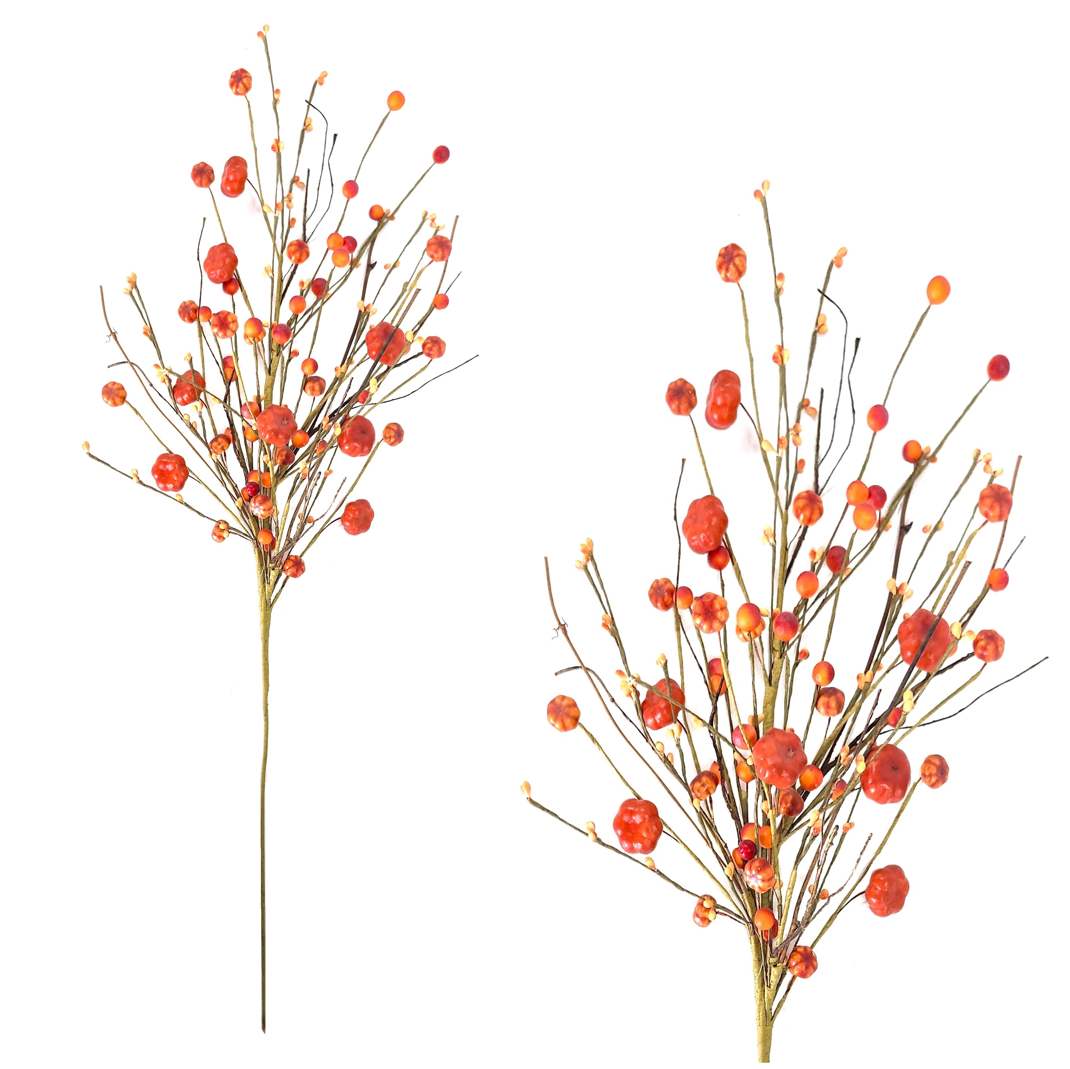 75cm Autumn Pumpkin Berry Spray