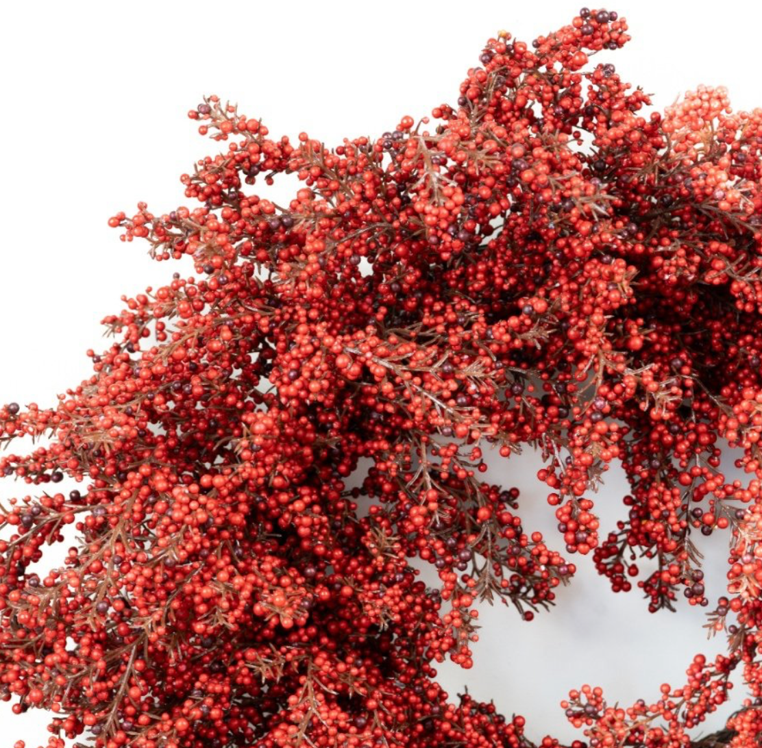 Autumn Micro Red Berries Wreath with Berries 60cm