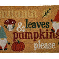 Special Offer Autumn Leaves & Pumpkins Gonk Coir Doormat