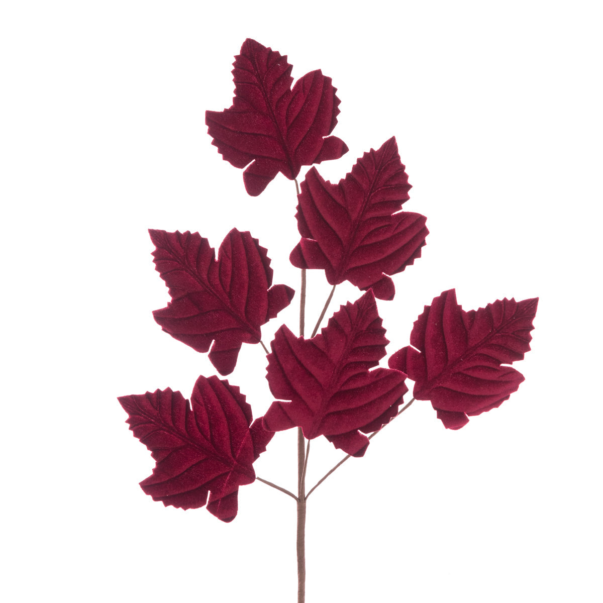 Velvet Maple Leaf Spray - 70cm