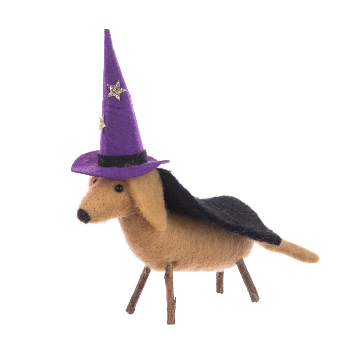 Felt Witch Dog Halloween Ornament