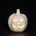 White Light Up LED Ceramic Halloween Pumpkin