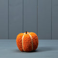 Halloween Orange Fabric Pumpkin Decoration - 10cm