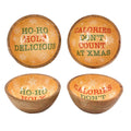 Wooden Christmas Enamel Bowl 17.5cm