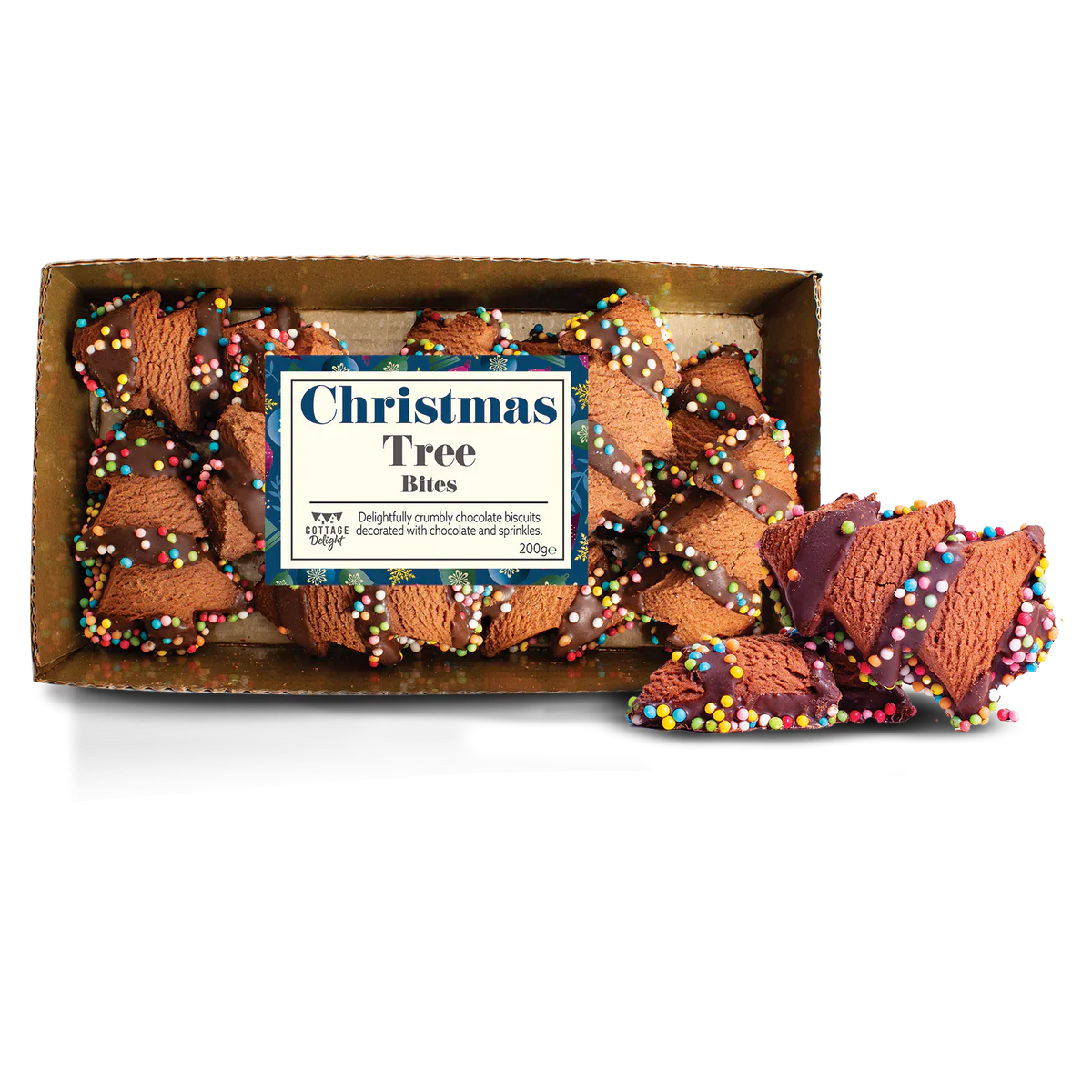 Cottage Delight Christmas Tree Chocolate Biscuit Bites 200g