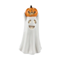 Halloween LED Ceramic Ghost with Pumpkin - 22.5cm