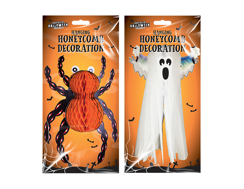 Halloween Honeycomb Decoration - Choice of Spider or Ghost
