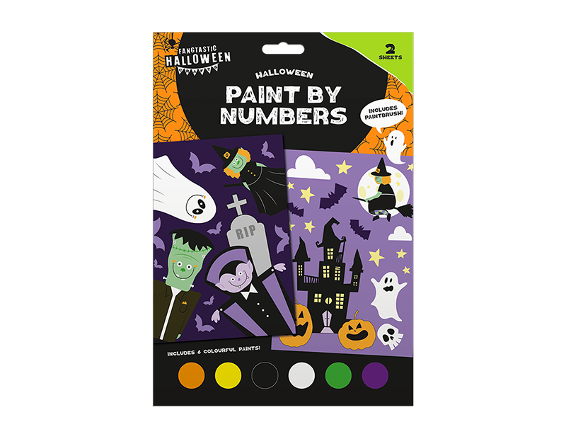 Halloween Paint by Numbers - 2 Sheets