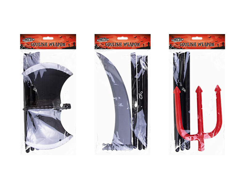 Halloween Ghoulish Weapon - Choice of Trident/Axe/Scythe