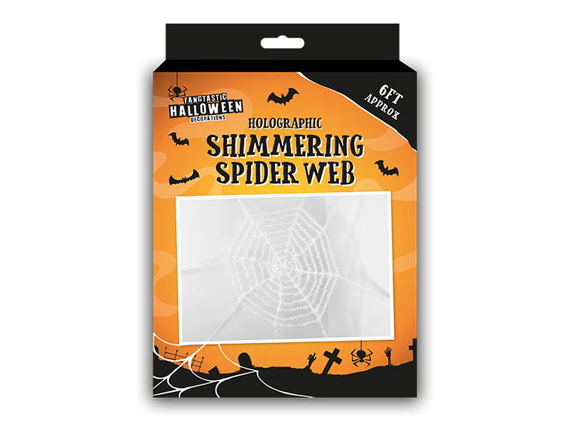 Halloween Holographic Shimmering Web - 5ft