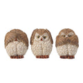 See No Evil, Hear No Evil, Speak No Evil Owls - Set of 3