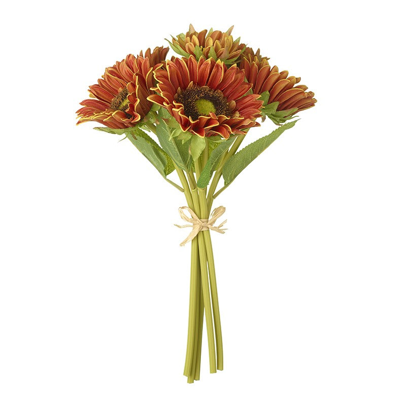 Orange Sunflower Artificial Flower Bunch