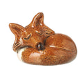 Large Reactive Amber Stoneware Fox Ornament