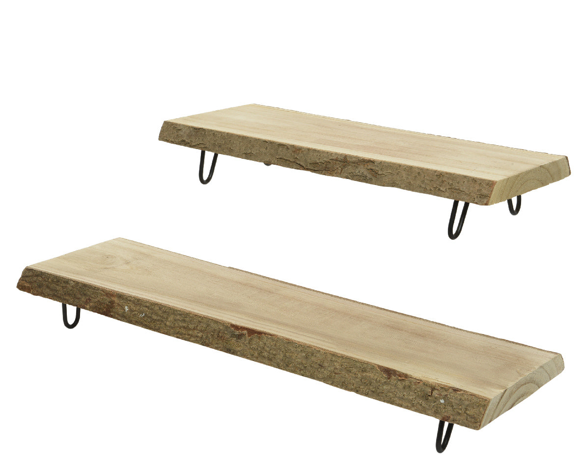 Paulownia Wood Rectangular with Iron Legs