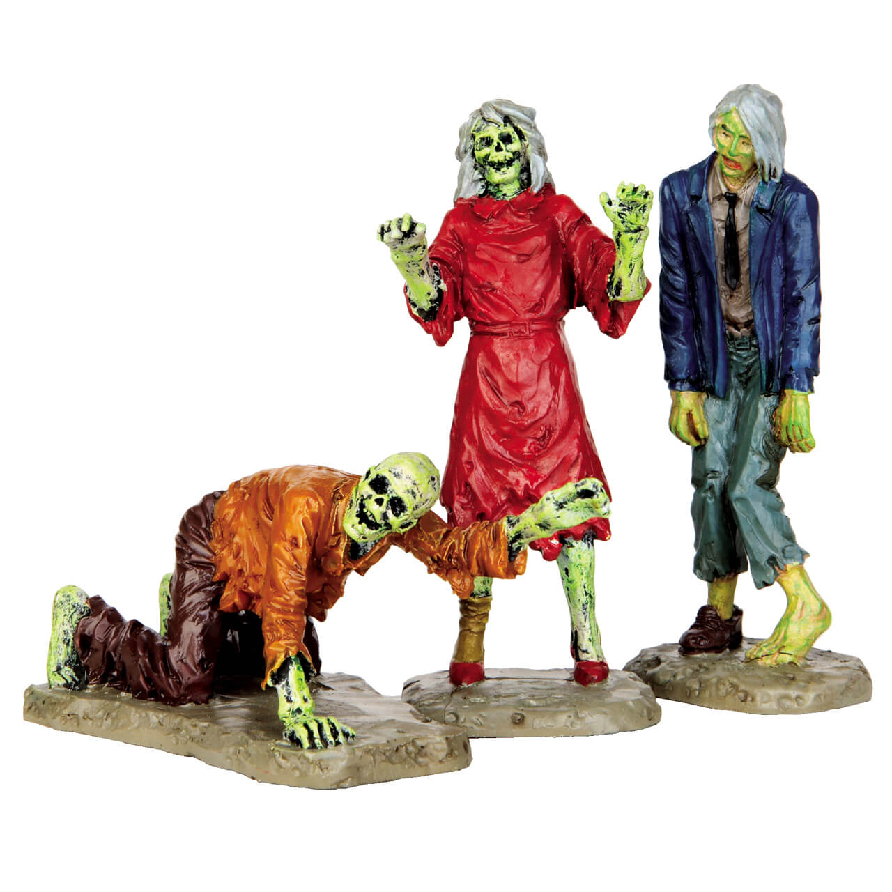 Lemax Spooky Town - Walking Zombies Figurines - Set of 3
