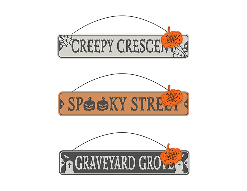 Halloween Metal Plaque