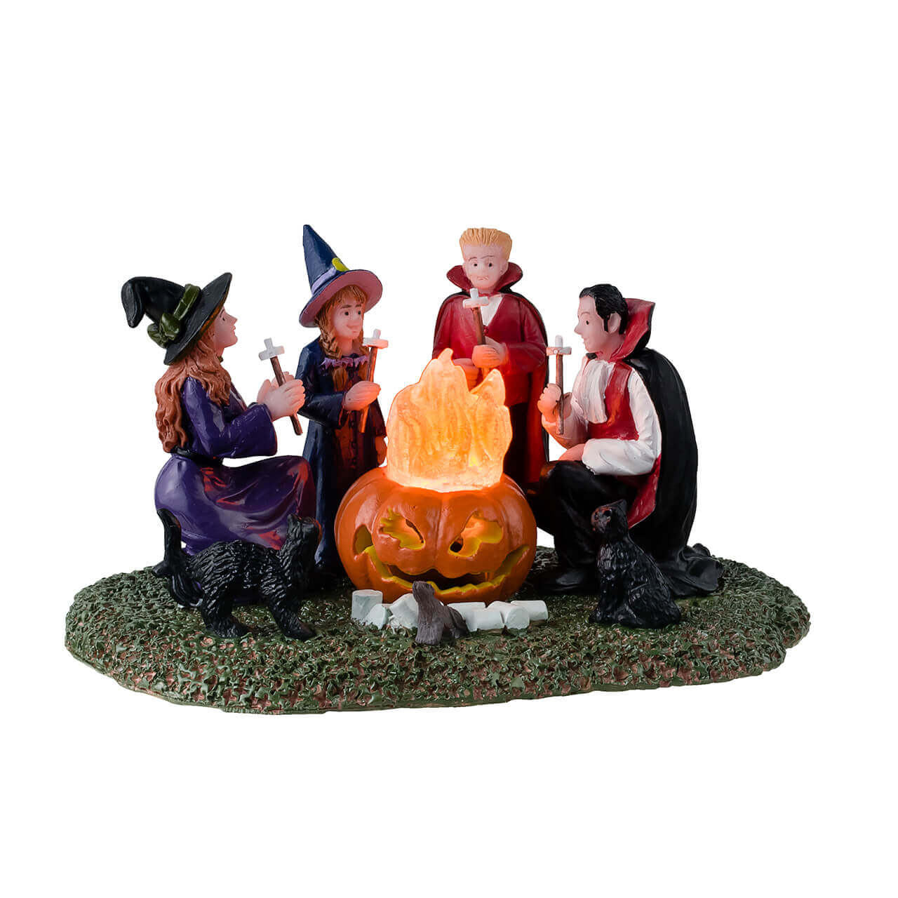 Lemax Spooky Town - Monster Marshmallow Roast Light Up Fire