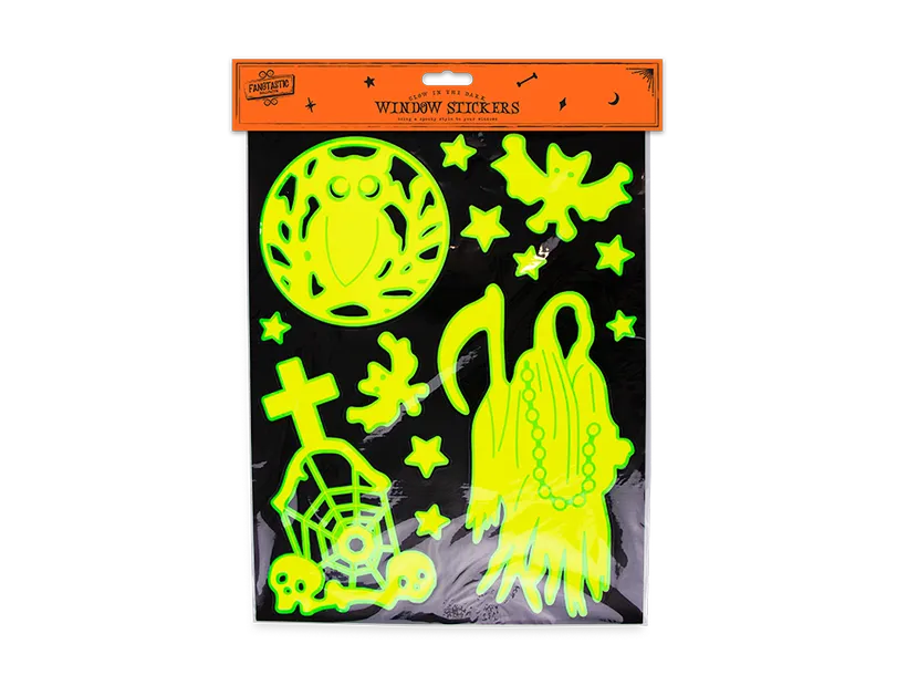 Glow In The Dark Halloween Window Stickers