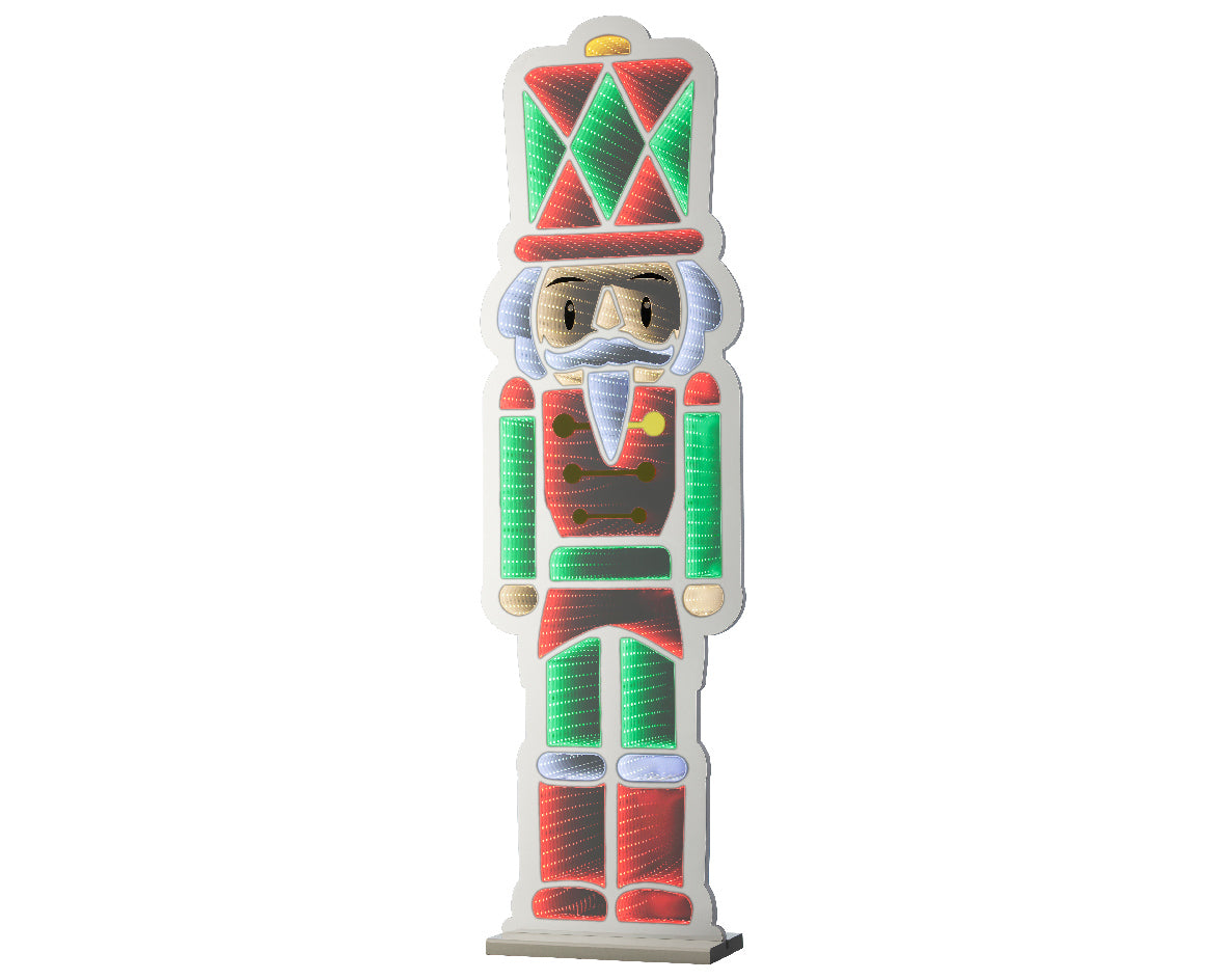 Standing Giant Nutcracker Infinity Mirror Light - 120cm