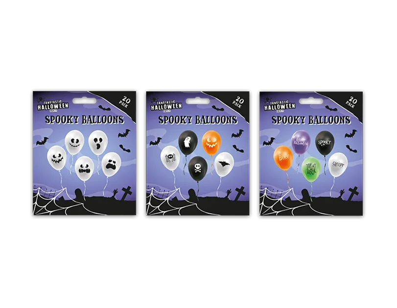 Spooky Printed Balloons 20pk