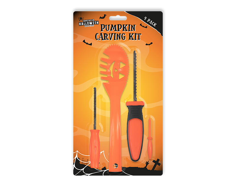 Halloween Pumpkin Carving Kit - Set of 4