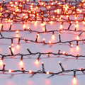 Festive Halloween Glow-Worm Lights Orange Set of 200 LEDs Battery Lights