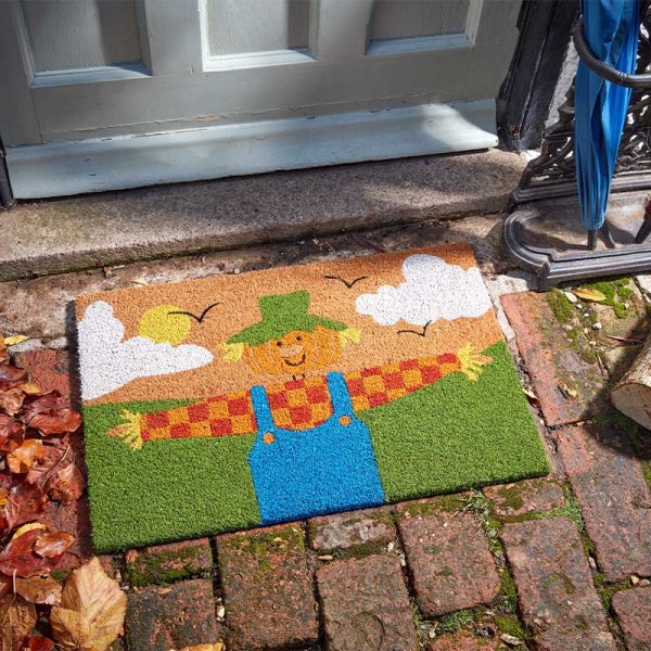 Autumn Mr Scarecrow Home Decoir Door Mat