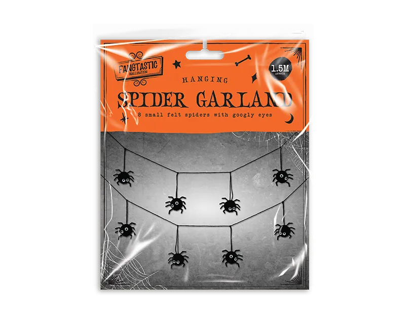 Hanging Spider Garland 1.5M